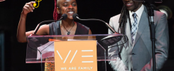 Ellen Chilemba and Nile Rogers at We Are Family Foundation