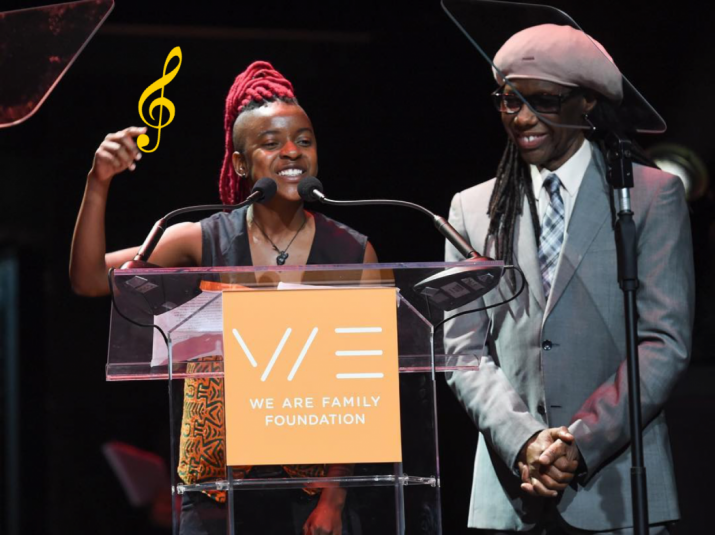 Ellen Chilemba and Nile Rogers at We Are Family Foundation